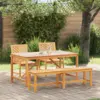 Image de vidaXL Ensemble de salle à manger pour jardin 4 pcs Marron