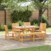 Image de vidaXL Ensemble de salle à manger pour jardin 6 pcs Marron
