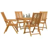 Image de vidaXL Ensemble de salle à manger pour jardin 5 pc Marron
