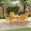 Image de vidaXL Chaise de jardin 4 pcs Marron 57 x 72 x 109 cm