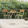 Image de vidaXL Ensemble de bistro pliable 3 pcs Bois d'acacia solide et acier