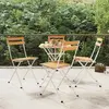 Image de vidaXL Chaises de bistrot pliantes lot de 4 Bois d'acacia solide acier