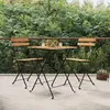 Image de vidaXL Chaises de bistrot pliantes lot de 2 Bois de teck solide acier