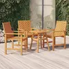 Image de vidaXL Chaises à manger de jardin lot de 3 bois massif d'acacia