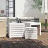 Image de vidaXL Ensemble de boîtes de jardin 3 pcs blanc bois de pin massif