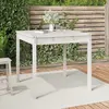 Image de vidaXL Table de jardin blanc 82,5x82,5x76 cm bois massif de pin
