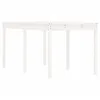 Image de vidaXL Table de jardin blanc 159,5x82,5x76 cm bois massif de pin, table d'extérieur, meuble de jardin, meuble de patio, table de patio