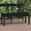 Image de vidaXL Banc de jardin noir 109x44x45 cm bois massif de pin