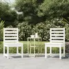 Image de vidaXL Chaises de jardin lot de 2 blanc 50x48x91,5 cm bois massif pin