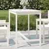 Image de vidaXL Table de jardin blanc 121x82,5x110 cm bois massif de pin