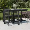 Image de vidaXL Table de jardin gris 159,5x82,5x110 cm bois massif de pin
