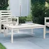 Image de vidaXL Table de jardin blanc 121x82,5x45 cm bois massif de pin