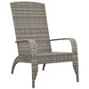 Image de vidaXL Chaise de jardin Adirondack Gris Résine tressée