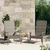 Image de vidaXL Chaise de jardin Adirondack Gris Résine tressée