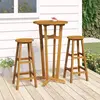 Image de vidaXL Table de bar de jardin Ø60x105 cm Bois d'acacia solide