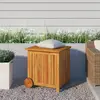 Image de vidaXL Boîte de rangement de jardin avec roues 60x50x58 cm Bois acacia