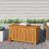 Image de vidaXL Boîte de rangement de jardin avec roues 113x50x58cm Bois acacia