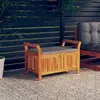 Image de vidaXL Banc de rangement de jardin avec coussin 91 cm Bois d'acacia