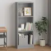 Image de vidaXL Bibliothèque 3 niveaux Sonoma gris 40x24x109 cm