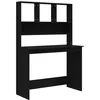 Image de vidaXL Bureau avec étagères Noir 102x45x148 cm Bois d'ingénierie