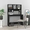 Image de vidaXL Bureau avec étagères Noir 102x45x148 cm Bois d'ingénierie