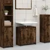 Image de vidaXL Armoire de bain Chêne fumé 60x33x61 cm Bois d'ingénierie