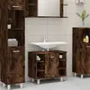 Image de vidaXL Armoire de bain Chêne fumé 60x32x53,5 cm Bois d'ingénierie