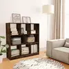 Image de vidaXL Bibliothèque Chêne fumé 97,5x29,5x100 cm Bois d'ingénierie