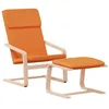 Image de vidaXL Chaise de relaxation avec repose-pied Jaune foncé Tissu, chaise de salle à manger, chaise, mobilier de salon, chaise de bureau, fauteuil