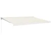 Image de vidaXL Auvent rétractable crème 4x3 m tissu et aluminium
