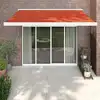Image de vidaXL Auvent rétractable orange et marron 3x2,5 m tissu et aluminium