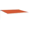 Image de vidaXL Auvent rétractable orange et marron 4x3 m tissu et aluminium