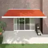 Image de vidaXL Auvent rétractable orange et marron 4x3 m tissu et aluminium