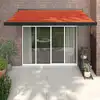 Image de vidaXL Auvent rétractable orange et marron 3,5x2,5m tissu et aluminium