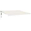 Image de vidaXL Auvent rétractable crème 4x3 m tissu et aluminium, store, auvent de patio, auvent de fenêtre, stores, auvent de jardin