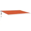 Image de vidaXL Auvent rétractable orange et marron 4,5x3 m tissu et aluminium