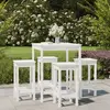 Image de vidaXL Ensemble de bar de jardin 5 pcs blanc bois massif de pin