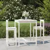 Image de vidaXL Ensemble de bar de jardin 3 pcs blanc bois de pin massif