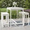 Image de vidaXL Ensemble de bar de jardin 5 pcs blanc bois massif de pin
