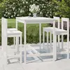 Image de vidaXL Ensemble de bar de jardin 5 pcs blanc bois massif de pin