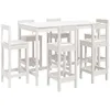 Image de vidaXL Ensemble de bar de jardin 7 pcs blanc bois de pin massif