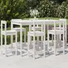Image de vidaXL Ensemble de bar de jardin 7 pcs blanc bois de pin massif