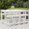 Image de vidaXL Ensemble de bar de jardin 9 pcs blanc bois de pin massif