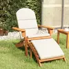 Image de vidaXL Chaise de jardin Adirondack et repose-pieds bois massif acacia