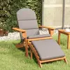Image de vidaXL Chaise de jardin Adirondack et repose-pieds bois massif acacia