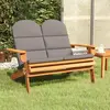 Image de vidaXL Banc de jardin Adirondack et coussins 126 cm bois massif acacia