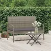 Image de vidaXL Banc de jardin avec coussin gris 105 cm résine tressée
