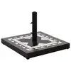Image de vidaXL Base de parasol noir et blanc carré 12 kg