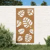 Image de vidaXL Décoration murale jardin 105x55 cm acier corten design feuille