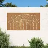 Image de vidaXL Décoration murale jardin 105x55 cm acier corten design de fleur